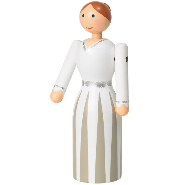 Bride Trefigur H12 cm Hvit