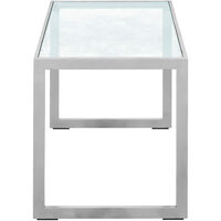 Square Sidobord 41x56x43 cm Silver Grey/Glas