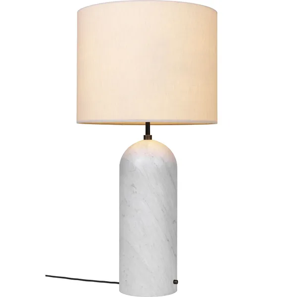 Gravity XL Gulvlampe Lav Hvid Marmor / Canvas