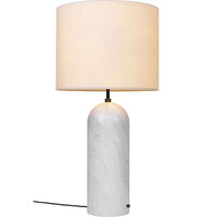 Gravity XL Gulvlampe Lav Hvid Marmor / Canvas