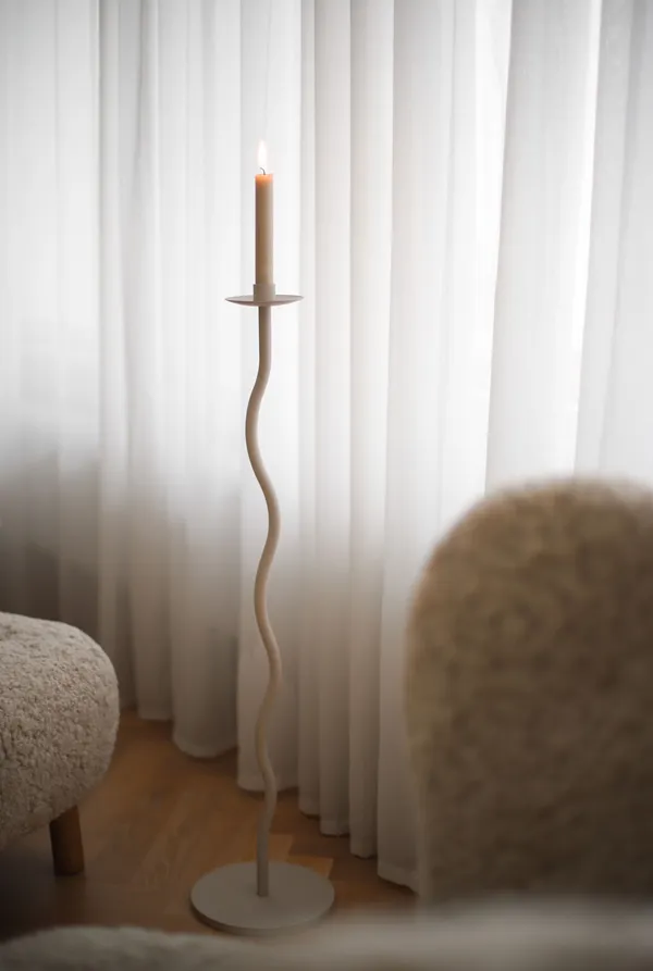 Curved Lysestake 75 cm Sand
