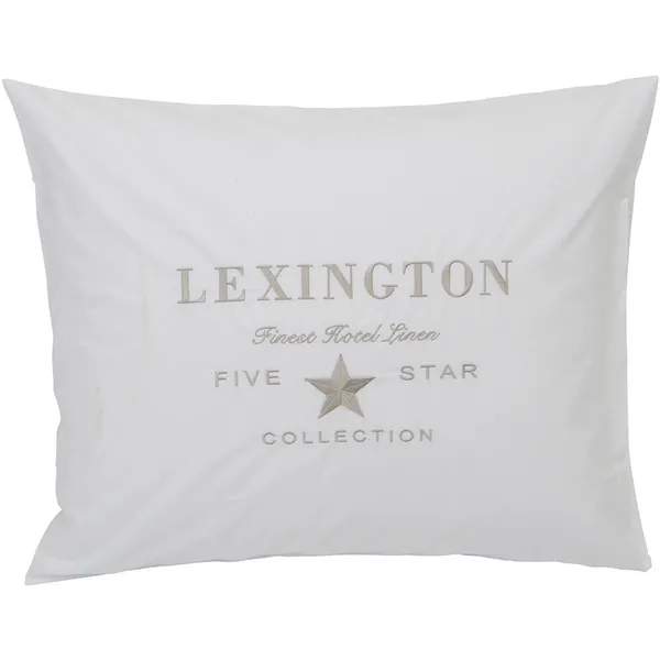 Hotel Embroidery Pillowcase 50x60 cm White/Beige