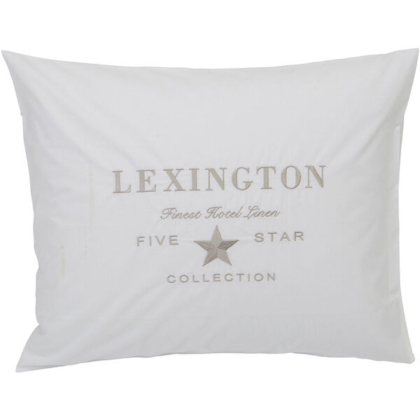 Hotel Embroidery Pillowcase 50x60 cm White/Beige
