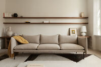Tiki Sofa 3-Seater Black Legs / Clay