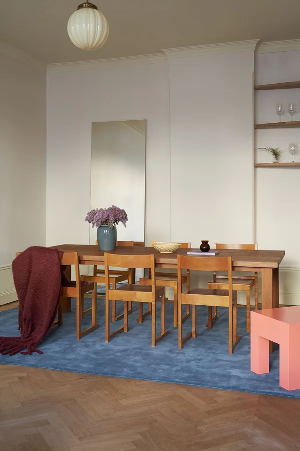 Classic Solid Uldgulvtæppe 250x350 cm Cornflower Blue