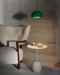 Wulff ATD2 Loungefåtölj + Fotpall Valnöt/Sheepskin Moonlight