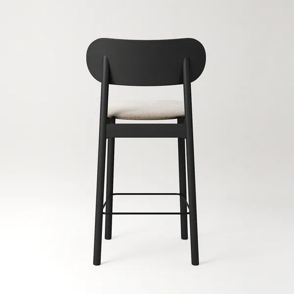 Elephant Barstol Sort / Beige breeze