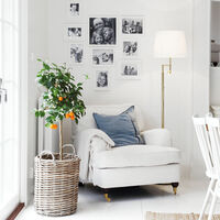 Orlando Gulvlampe Messing/Hvid