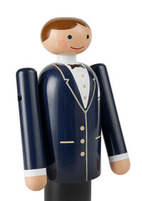 Groom Trefigur Svart/Svart / Hvit