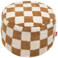 Point Teddy Chess Puf Sort / Ecru