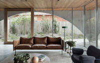 Tiki Soffa 3-Sits Svarta Ben / Skinn Vintage Rangers