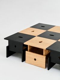Wood Box Sofabord Sort Eg