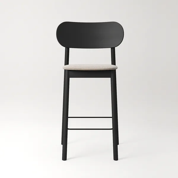 Elephant Barstol Sort / Beige breeze