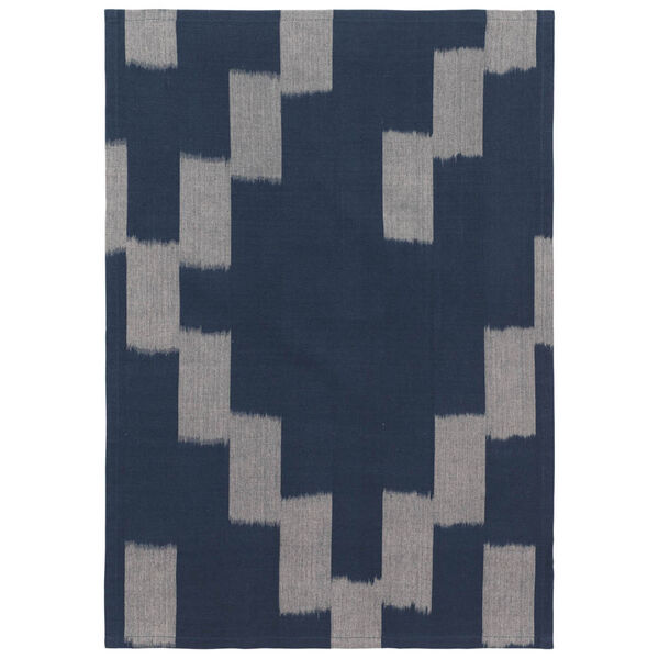 Ikat Kjøkkenhåndkle 50x70 cm Ink Blue / Parchment