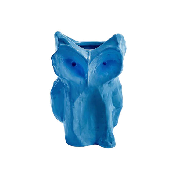 After Midnight Owl vase S Blue