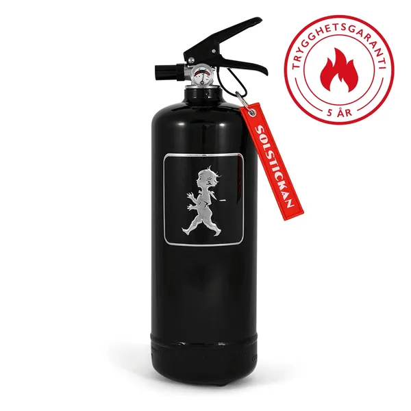 Solstickan Brandsläckare 2 kg Svart/Silver Emblem