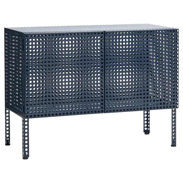Perforated Skab Lille Steel Blue