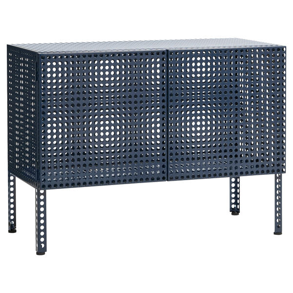 Perforated Skåp Liten Steel Blue