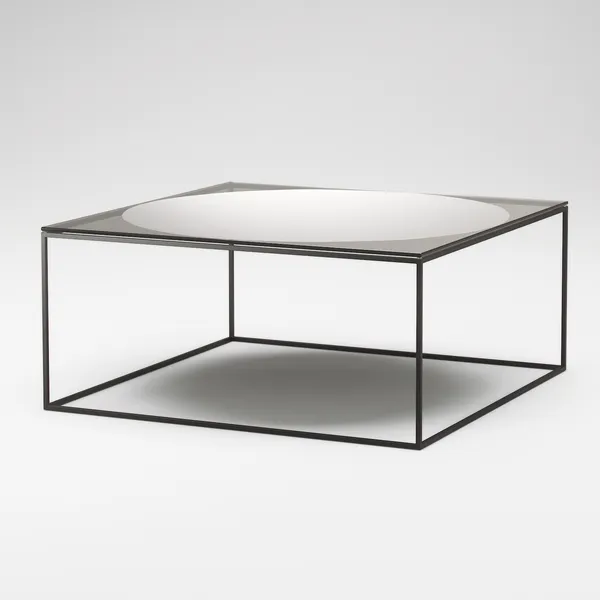 Observe Soffbord 89x89 cm Rökfärgat Glas / Spegelglas