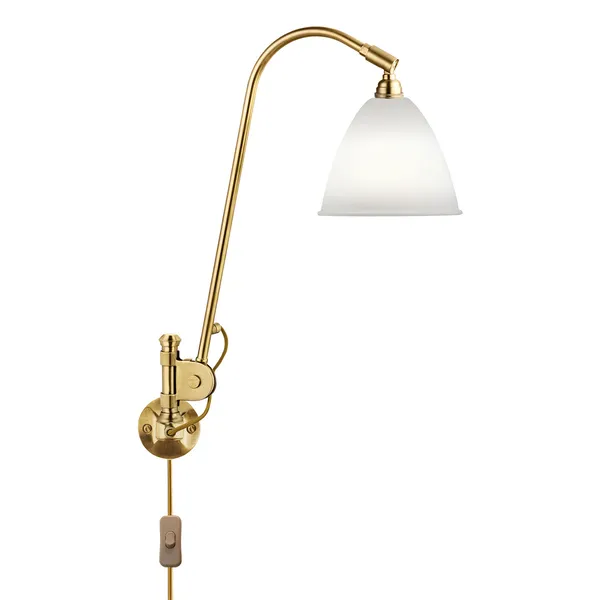 Bestlite BL6 Vägglampa Mässing/Benporslin
