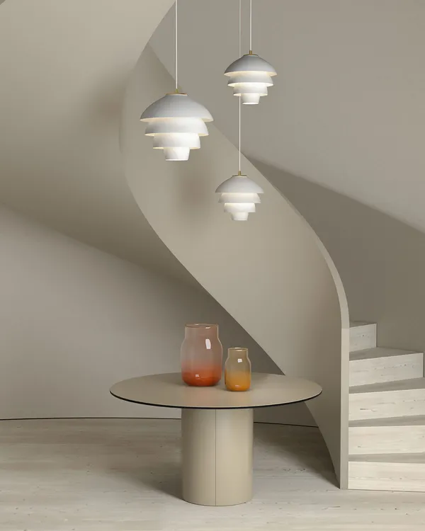 Valencia Pendant Ø18 Flat White / Brass