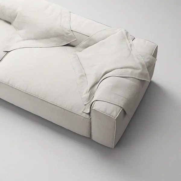 Grand 3-Seter Sofa åpen ende Venstre Moon White