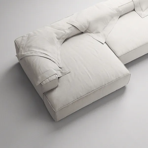 Grand 5-Personers Sofa åben ende Højre Moon White