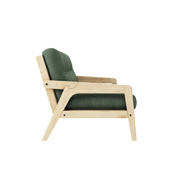 Grab Sovesofa Med Madras Klarlakeret / Olive Green