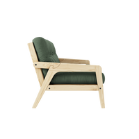 Grab Sovesofa Med Madras Klarlakeret / Olive Green