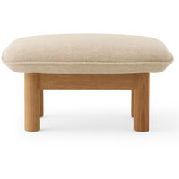 Brasilia Lenestol med Ottoman Natural Oak Bouclé 02 Beige