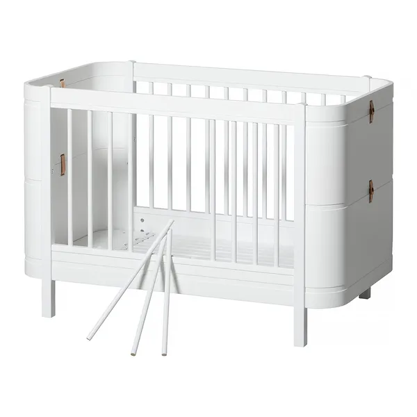 Wood Mini+ Cot Säng Inkl. Junior Kit Vit