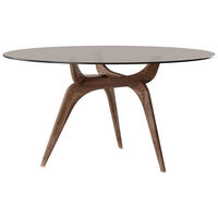 Triiio Spisebord Ø135 cm Oljet Valnøtt / Bronseglass