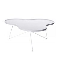 Flower Mono Soffbord 114 cm Vitlaserad/Vit