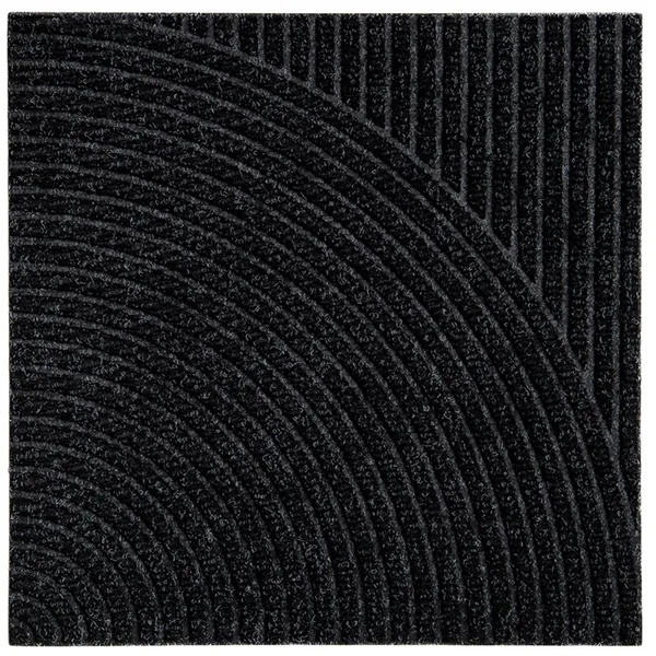 Zen Ovimatto 45x45 cm Vertical & Circular Black