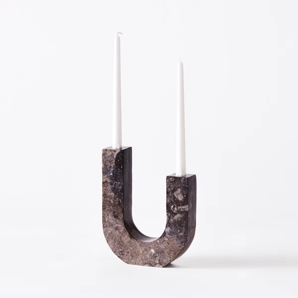 Arco Ljusstake Marmor Grå