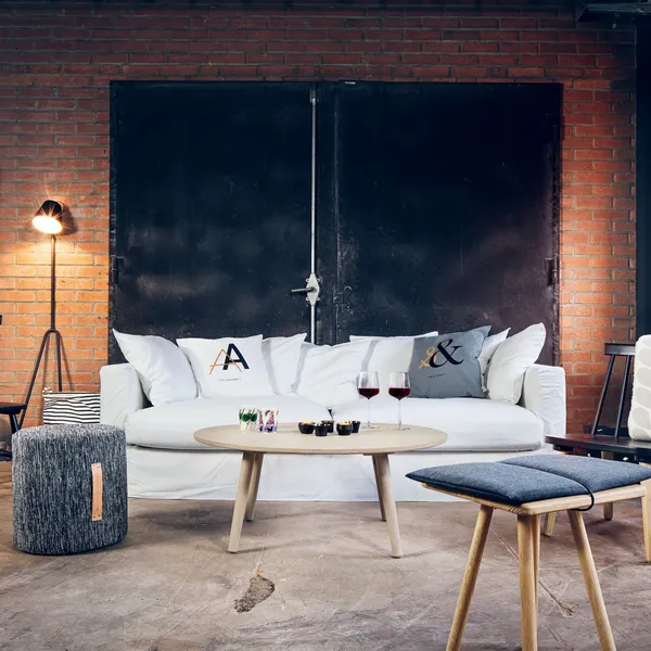 Le Grand Air 3-Seter Sofa Bomull Hvit
