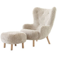 Petra VB3 Loungestol Set Fårskinn Moonlight / Oljad Ek