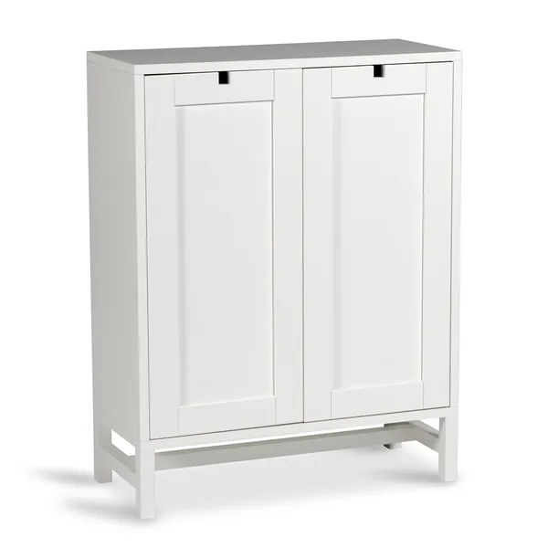 Falsterbo Cabinet Covered Doors 90 cm White Lacquer