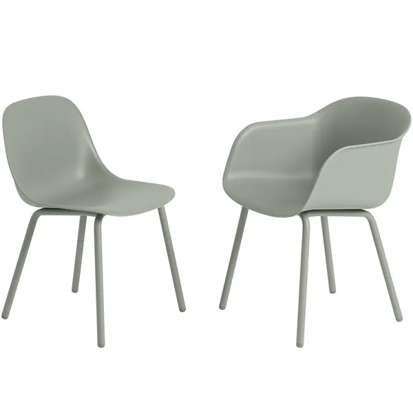 Fiber Armstol Udendørs Dusty Green