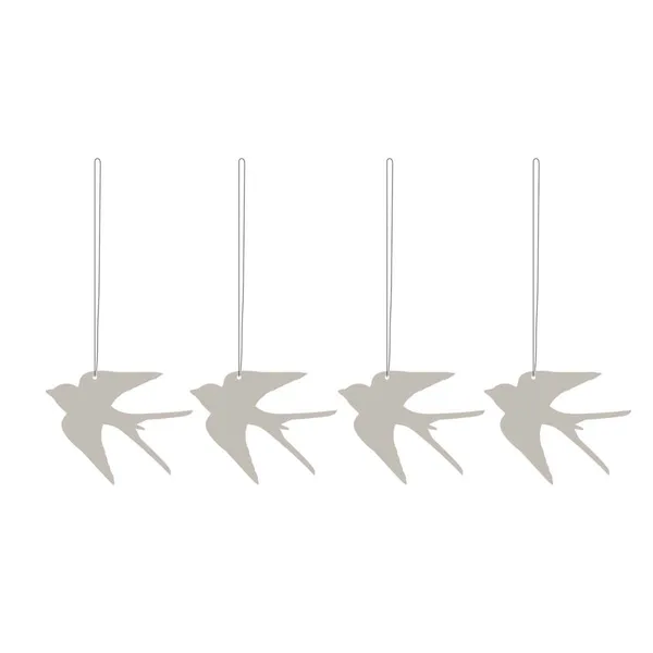 Easter Deco Bird Cafe Au Lait 4-pack Påskedekorasjon Rustfritt Stål 4-pk Sand