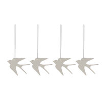 Easter Deco Bird Cafe Au Lait 4-pack Påskedekorasjon Rustfritt Stål 4-pk Sand
