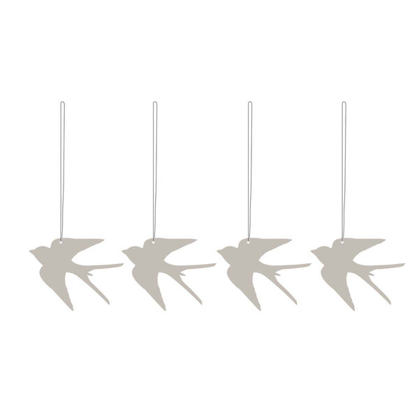 Easter Deco Bird Cafe Au Lait 4-pack Påskedekoration Rustfrit Stål 4-pak Sand