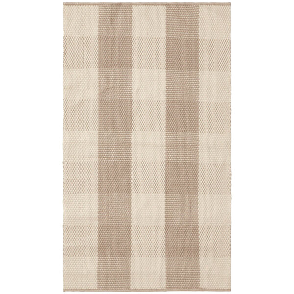 Checked Jute Matta 70x130 cm Beige/Natural