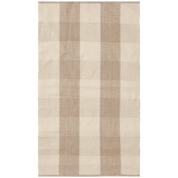 Checked Jute Matta 70x130 cm Beige/Natural