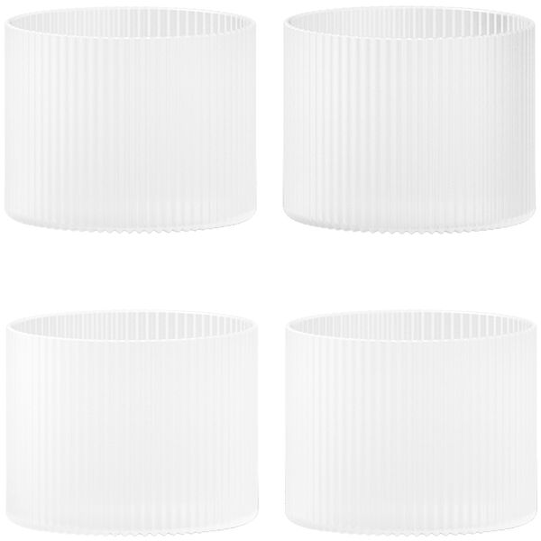 Ripple Glass Low 4-pk Frosted