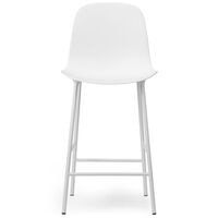 Form Barstol Hög Rygg 65 cm Stål Vit
