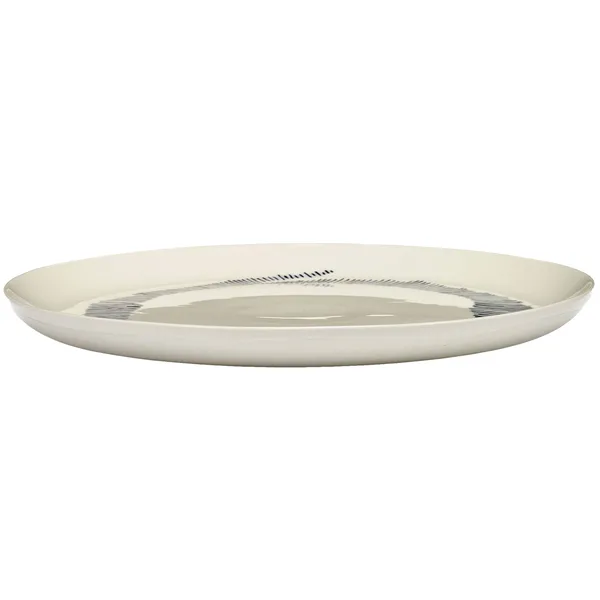 Feast Plate 265 cm White / Blue Striped