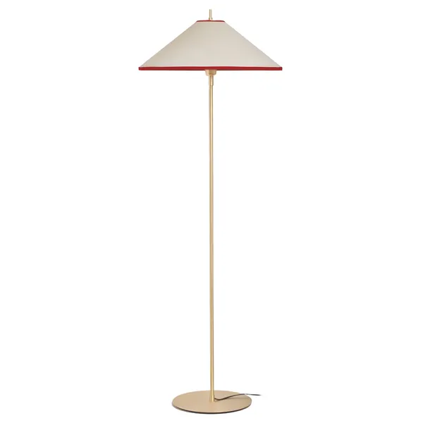 Tafta Gulvlampe Ø52 cm Rød / Off-white