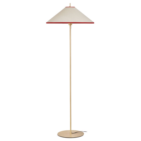Tafta Gulvlampe Ø52 cm Rød / Off-white