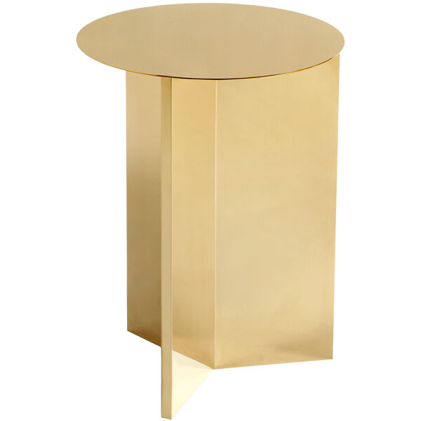 Slit Bord Ø35 cm Messingbelagt